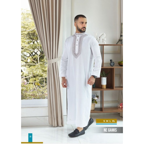 BAJU GAMIS NIZAR BORDIR PREMIUM FASHION MUSLIM PRIA (NE GAMIS)