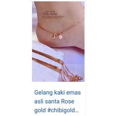 gelang kaki sisik naga emas