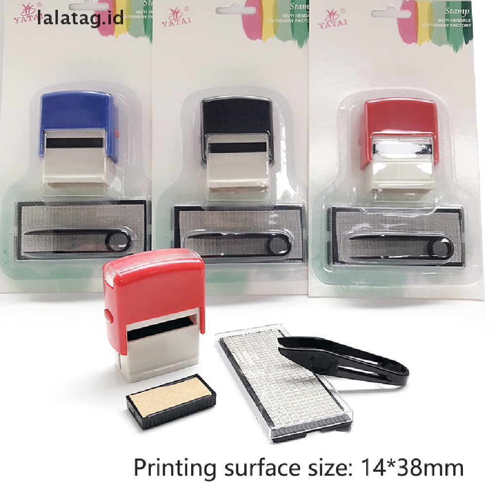 [lalatag] Rubber Stamp Kit DIY Custom Personalized Self Inking Alamat Usaha Nama Nomor Huruf Stamp Kerajinan Tangan Pring Rubber Stamp [ID]