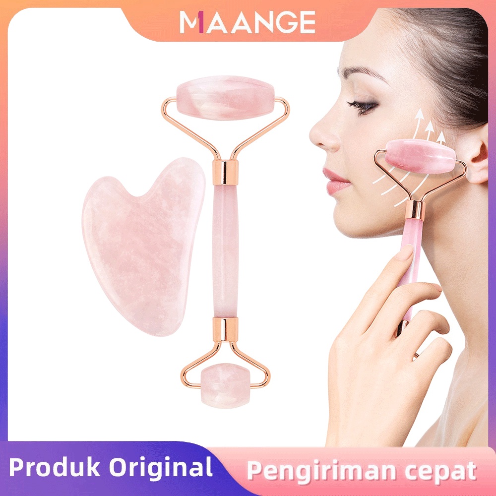 MAANGE Jade Roller Massager Pijat Wajah Batu Roller Jade Alat Pijat Wajah 4215