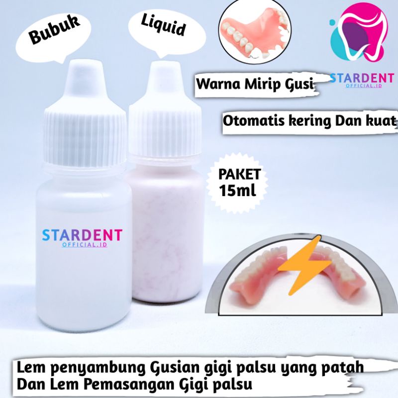 Lem Penyambung Gusian Gigi Palsu Yang Patah / Lem Gigi Palsu Otomatis Dan Kuat