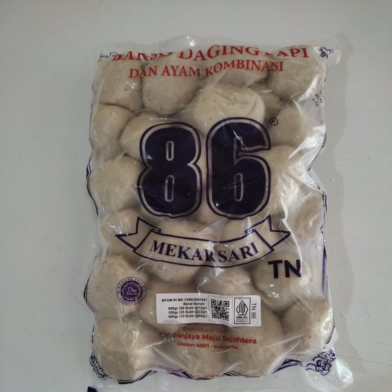 

Bakso 86 Kombinasi Sapi Ayam 1 kg