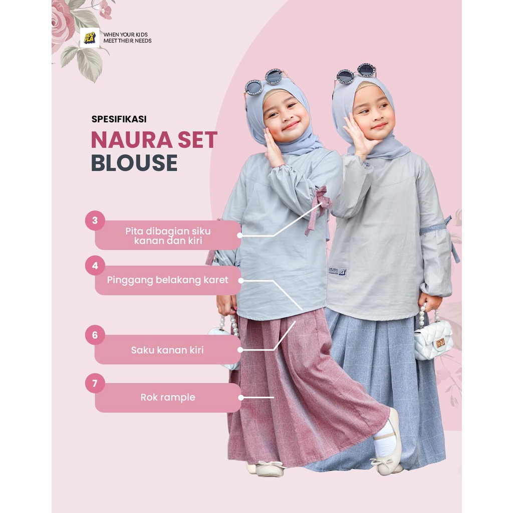 Hoofla Kids Naura Set Blouse NSB Hoofla Kids Set Blouse Premium