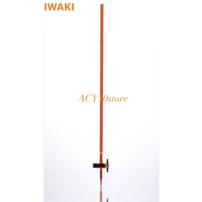 Iwaki Buret, Class A, Teflon Stopcock, Amber, 10Ml, 25Ml, 50Ml