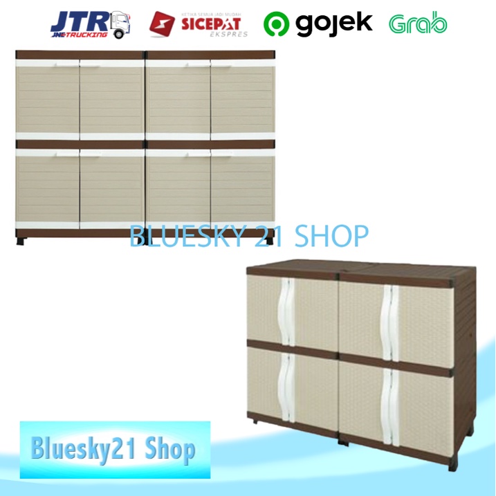 LEMARI PAKAIAN / LEMARI PLASTIK SUSUN / RAK TV CLUB JUSTIN TWIN MINIMALIS / LEMARI PLASTIK 2 SUSUN /