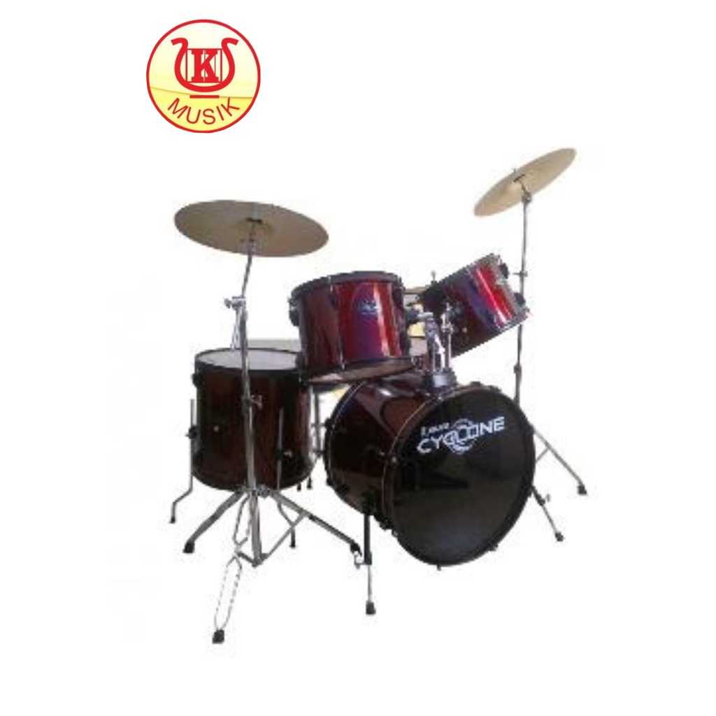 ISUZU CYCLONE PVC 5 Wine Red Drum Set Free Stick