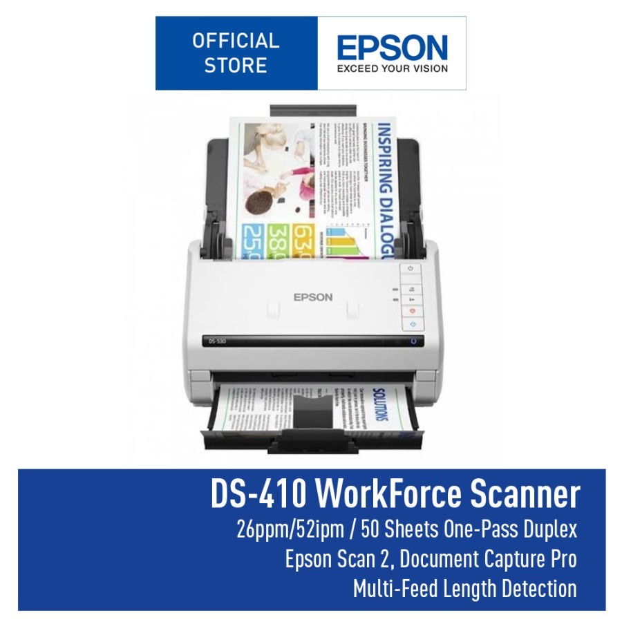 Scanner Epson DS-410 Epson DS410 Scan upto A3 Stitch Garansi Resmi