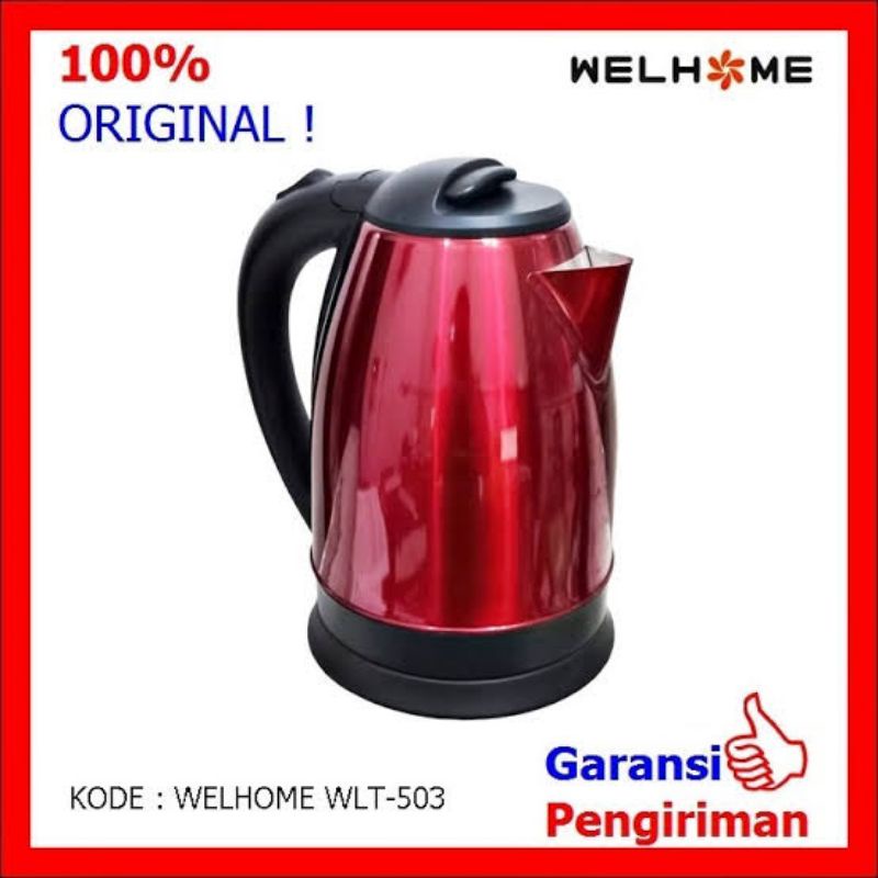 Welhome Electric Kettel 2 Liter / Teko Listrik WLT-503