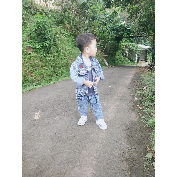 JAKET KENZIE//JAKET JEANS ANAK LAKI-LAKI VARIASI BORDIR USIA 2 -7TAHUN