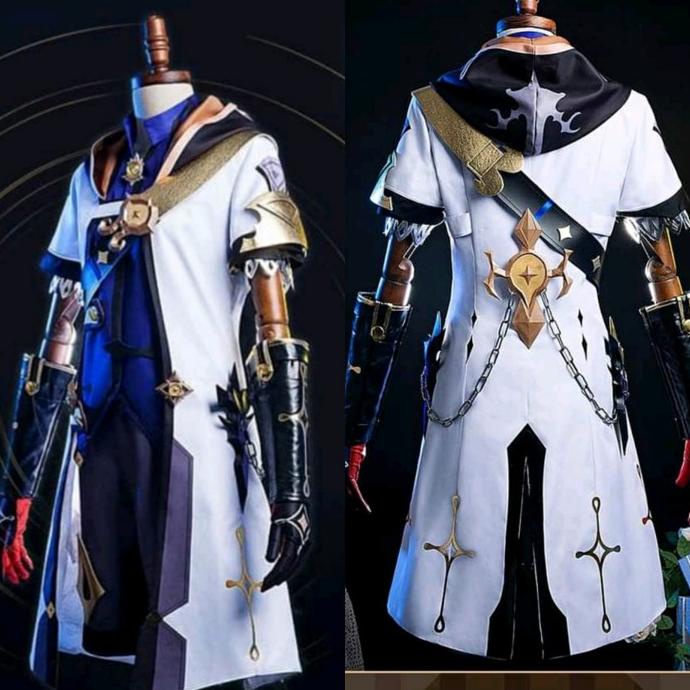 Albedo wig costume shoes genshin impact cosplay