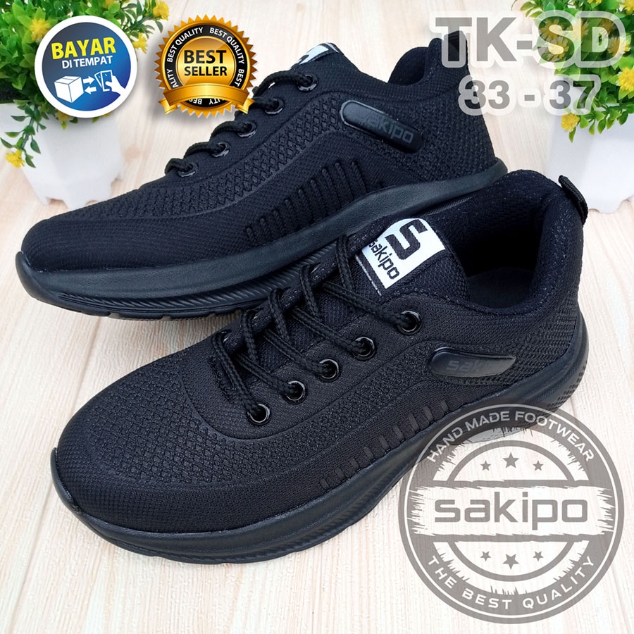 PROMO BTS KEMBALI SEKOLAH !! SEPATU SEKOLAH HITAM POLOS UKURAN KECIL 33 - 37 ORIGINAL / SEPATU HITAM ANAK - ANAK TK / SEPATU SEKOLAH SD / SEPATU ANAK COWOK CEWEK / SAKIPO