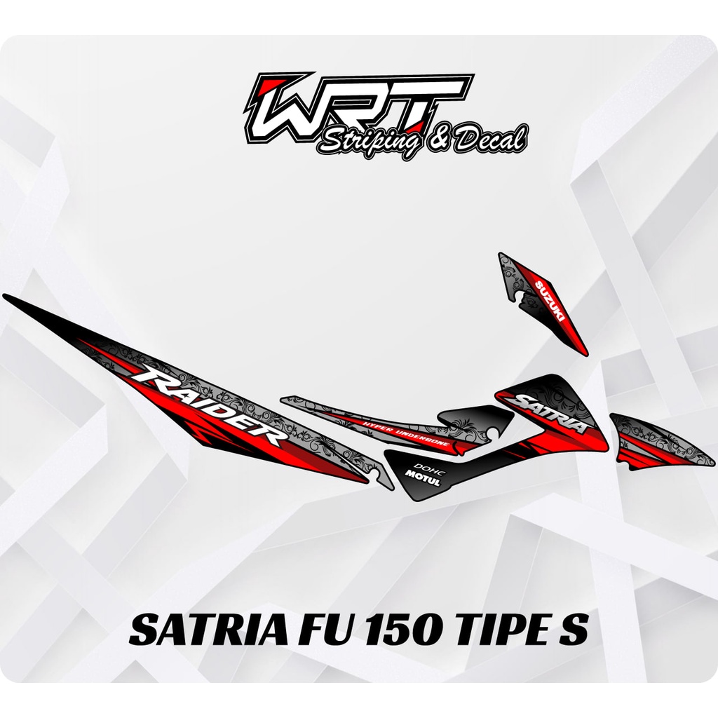 Striping Satria FU Tipe S-Stiker Decal Satria FU 150 Tipe S Racing Floral