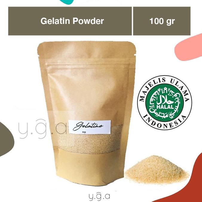 

JN8783 Bubuk Gelatin HALAL 100gr / Gelatine Powder 8783