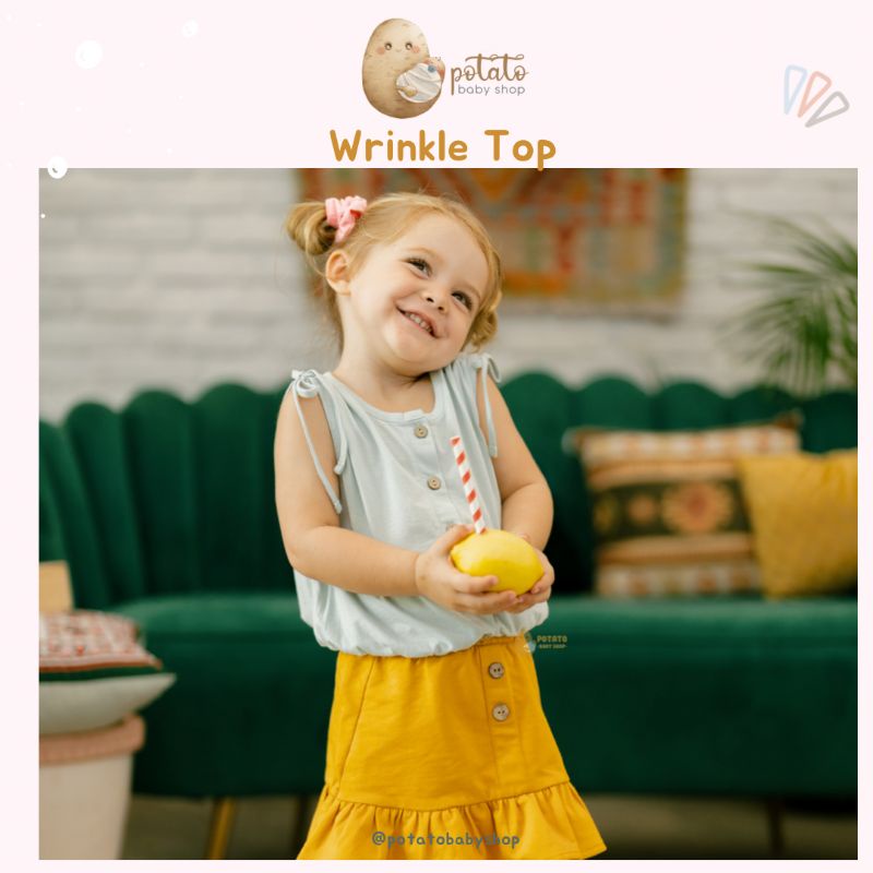 Bohopanna Wrinkle Top 1th s/d 8th - Atasan Boho Baby