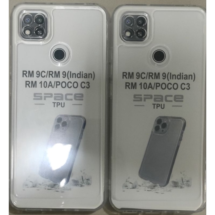 Softcase case slikon kondom bening type Hp redmi 9c/redmi 10a clear bag SPACE TPU pelindung camera kamera