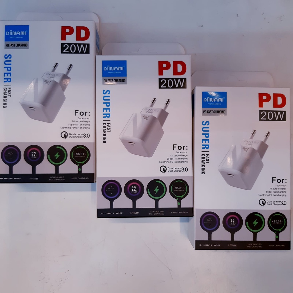 Adaptor DIINAMI Usb Type C P8 20W support semua hp FAST charging iPhone XiaoMi (turbo)  oppo (super VOOC) Samsung (super FAST charging) Vivo (dual energen)