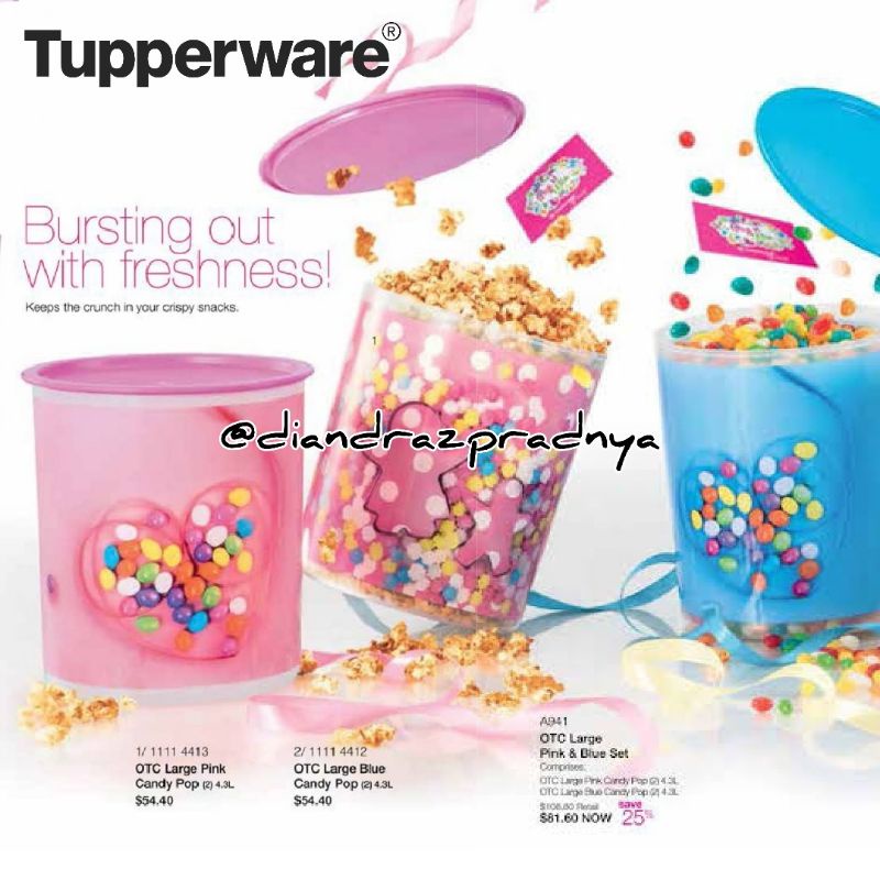OT Canister Candy Pop Tupperware 4,3 L