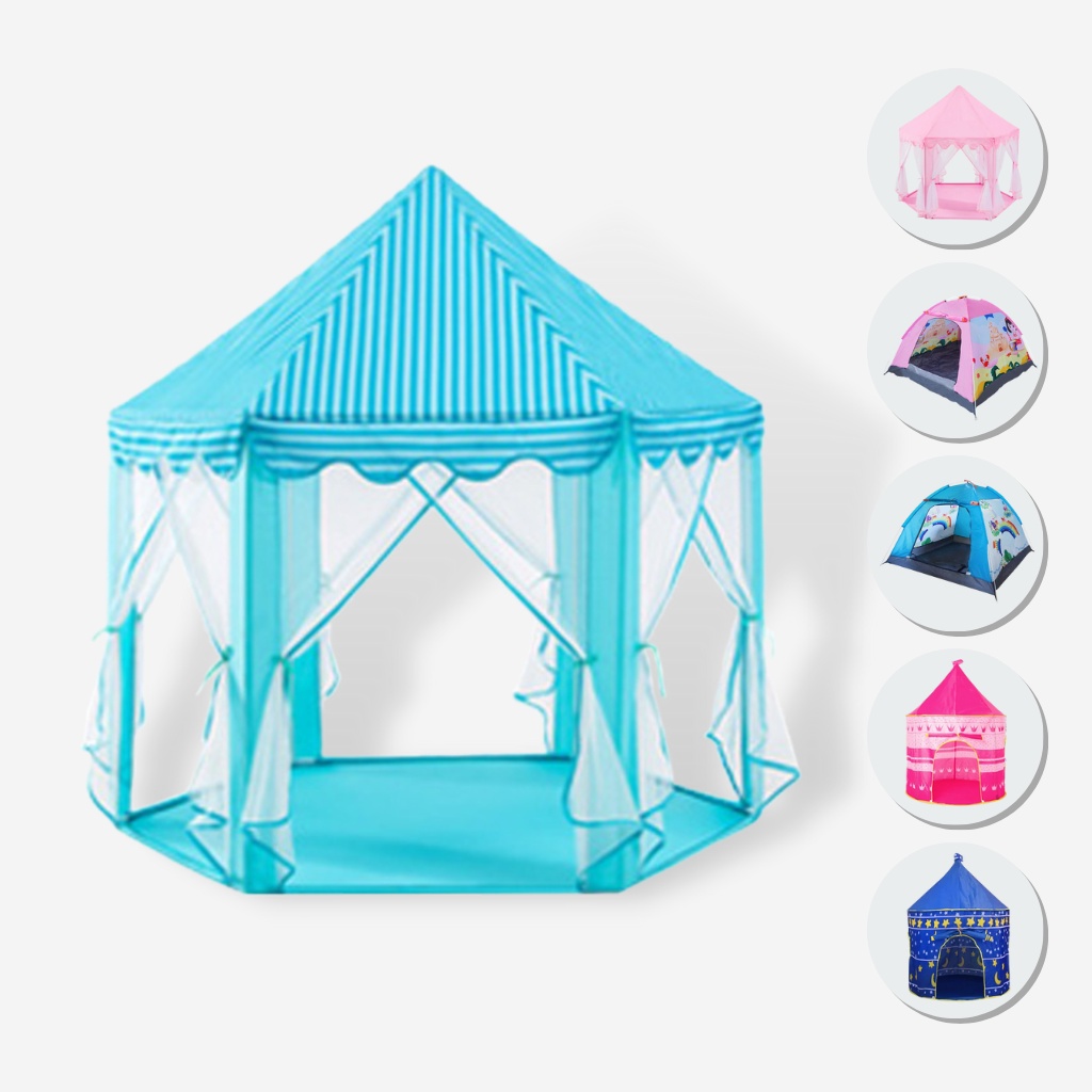 KIDDAILY TENDA ANAK TENDA MAINAN ANAK TENDA BAYI PRINCESS LUCU KASTIL MAINAN ANAK INDOOR OUTDOOR PORTABLE KD