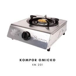 OMICKO KOMPOR STAINLESS STEEL KM 201 / KM201 / KM-201 (1 TUNGKU)