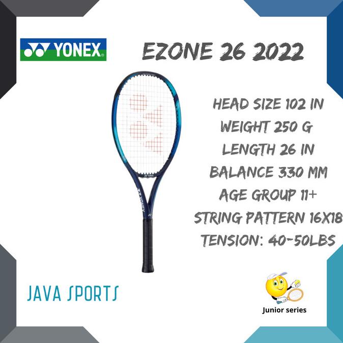 PROMO RAKET TENIS YONEX EZONE 26 JUNIOR SKY BLUE | 250G | 102 IN LIMITED EDITION