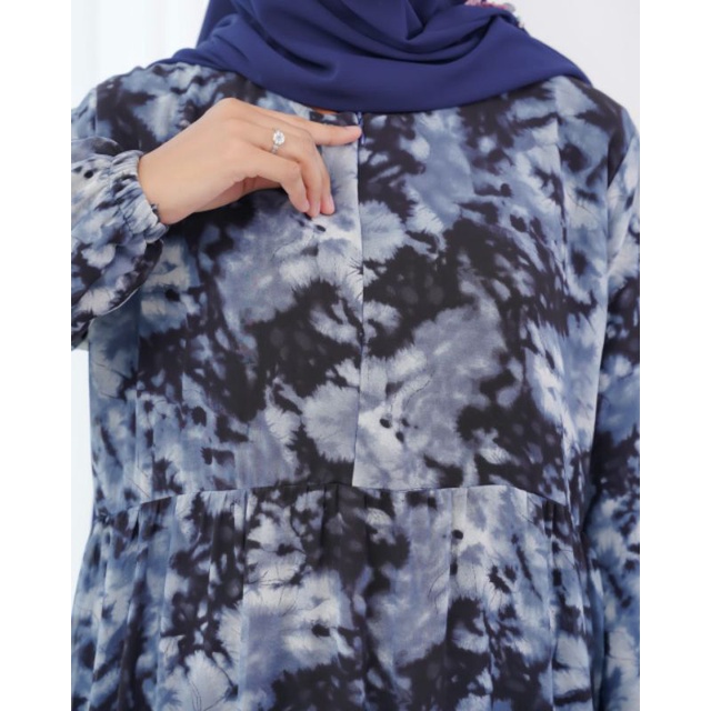 Gamis Syar'i Ceruty Babydoll One Set Khimar (Tie Dye)