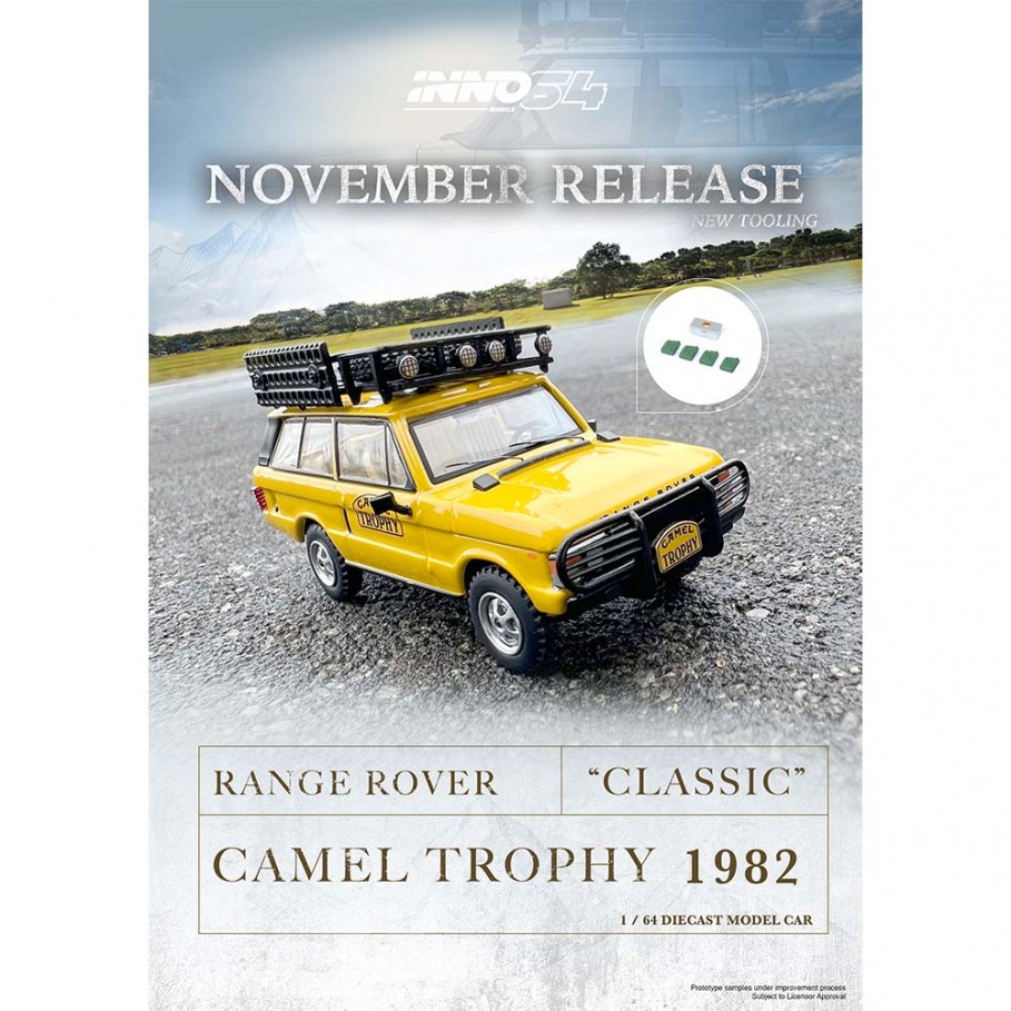Inno Land Range Rover Classic Camel Trophy 1982 1:64 Yellow