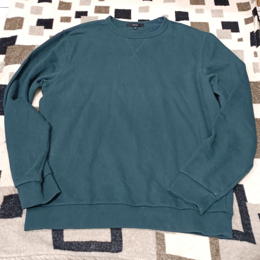 crewneck topten hijau botol