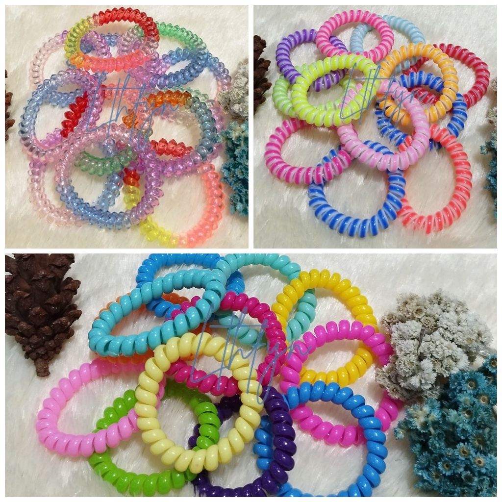 IKAT RAMBUT SPIRAL / KABEL // BERBAGAI UKURAN LENGKAP
