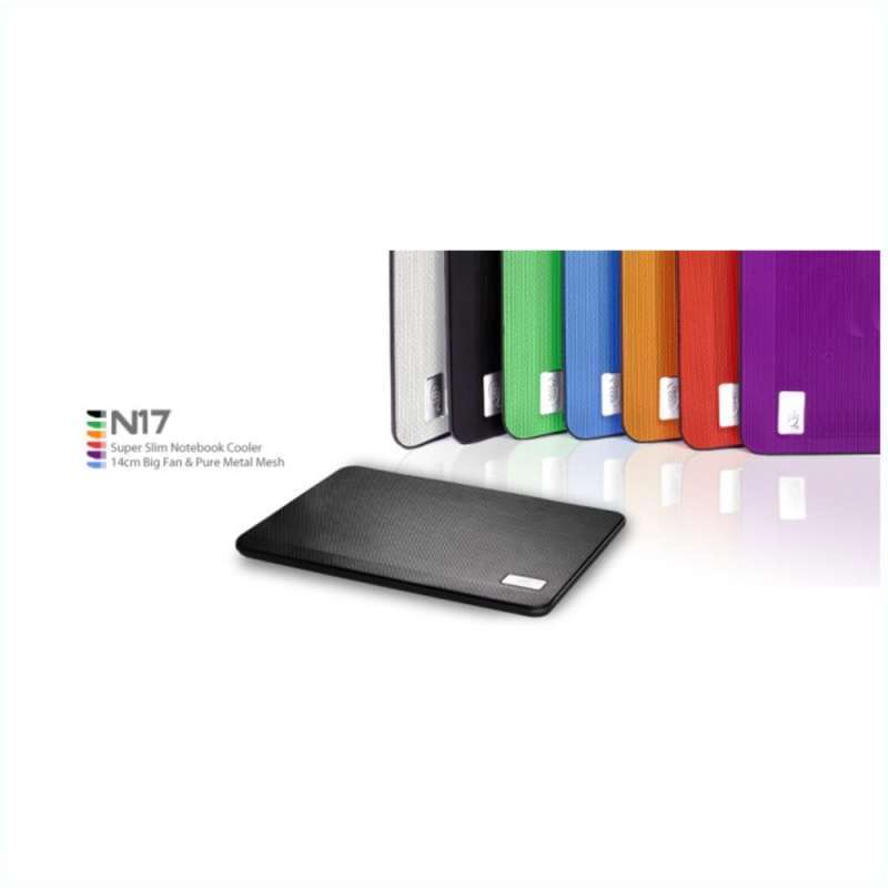 Cooling pad Deelcool N17 Super Slim Aluminium 7 Color Up To 14&quot;