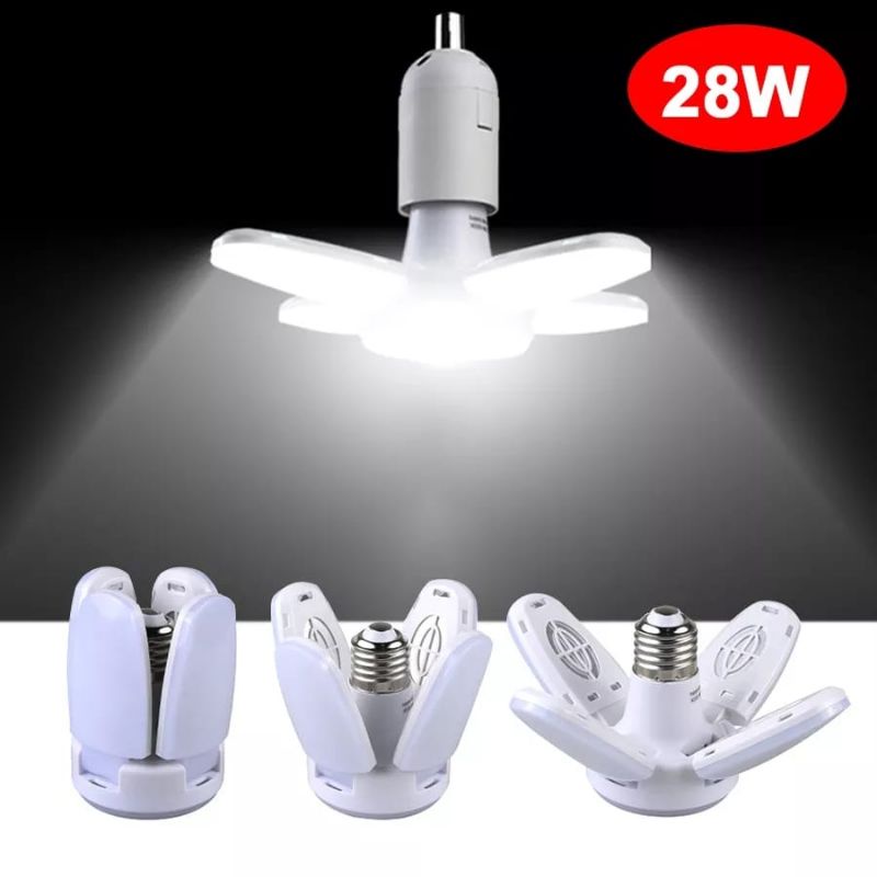 Lampu Bohlam Led Mini E27 28W /6500K Folding Blade Bulb Super Terang