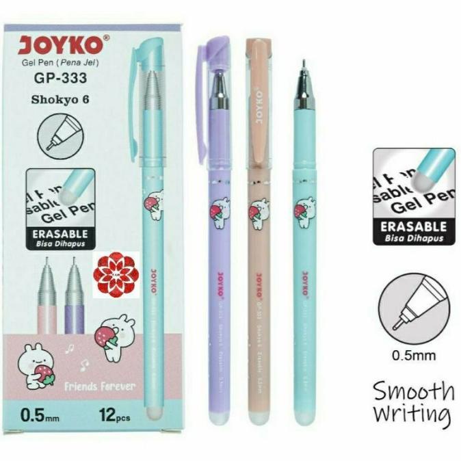 

DISKON Joyko Pulpen Gel Hapus Shokyo 6 GP-333 0.5mm (12pc)