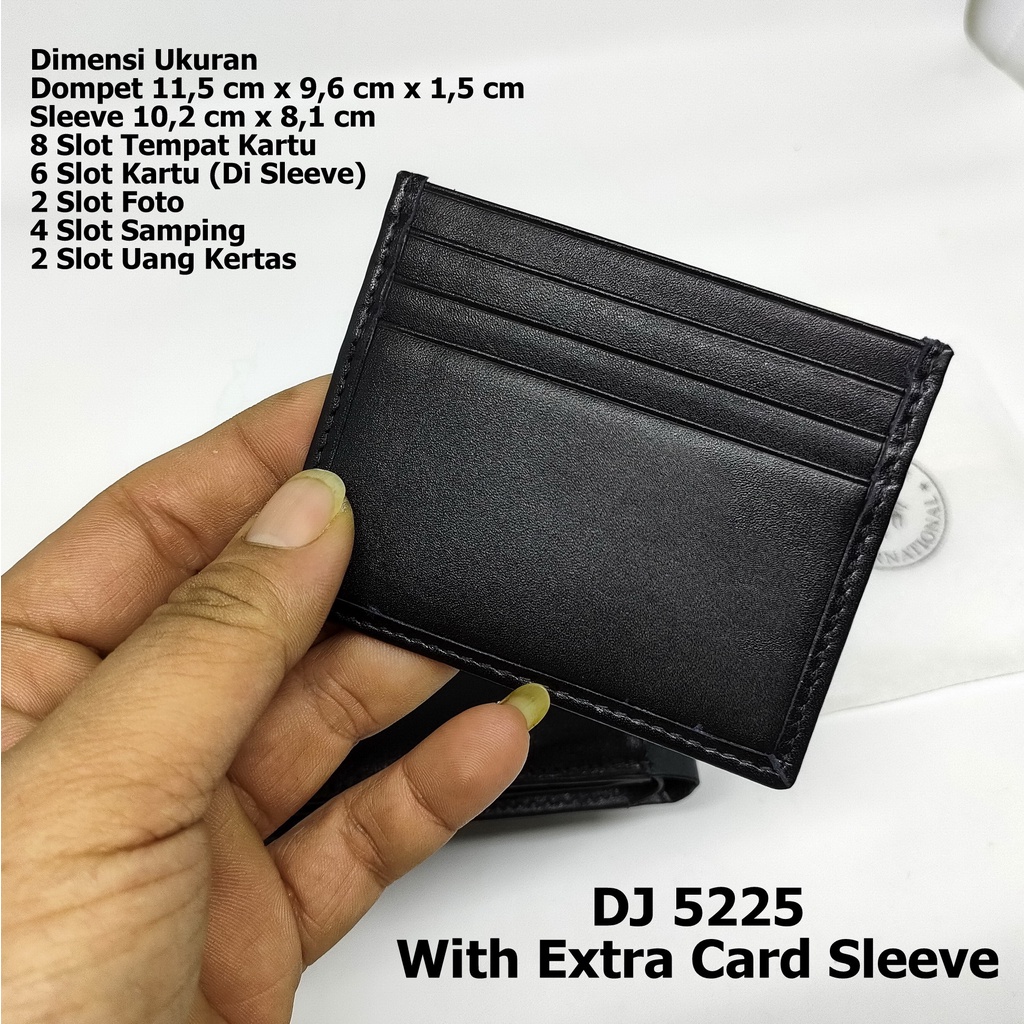 Dompet Pria David Jones DJ 5225 Sleeve Card Model Tidur Kulit Import