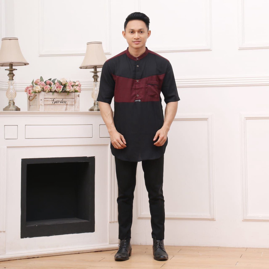 Koko Kurta Lengan Pendek Matt Katun Toyobo Terlaris I Kemeja Koko bahan Toyobo Premium M L XL