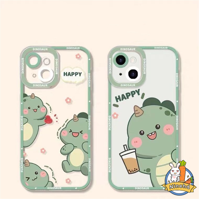 Cute Dinosaur Soft Case Tpu Motif Polkadot Compatible for Iphone 14 13 12 11 Pro Max X Xr Xs Max 7 8 6 6s Plus Se 2020 Soft TPU Silicone Precision Hole Shock-proof Phone Case and Drop-proof TPU Protective Phone Cover Casing