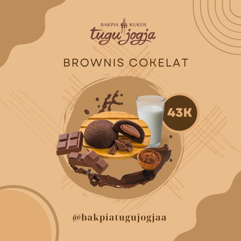 Jual BAKPIA KUKUS TUGU JOGJA [Brownies Cokelat] Shopee Indonesia
