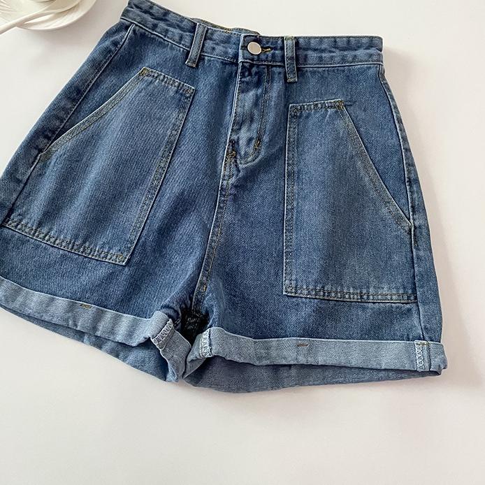 Hot Celana Jeans Pendek Wanita Korea Longga/Kulot Jeans Pendek Hot Pants Jeans (realpict)