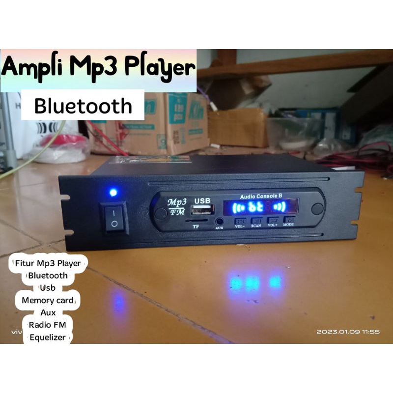 Ampli Mp3 player (Bluetooth, USB, Memory card, Radio, Aux)