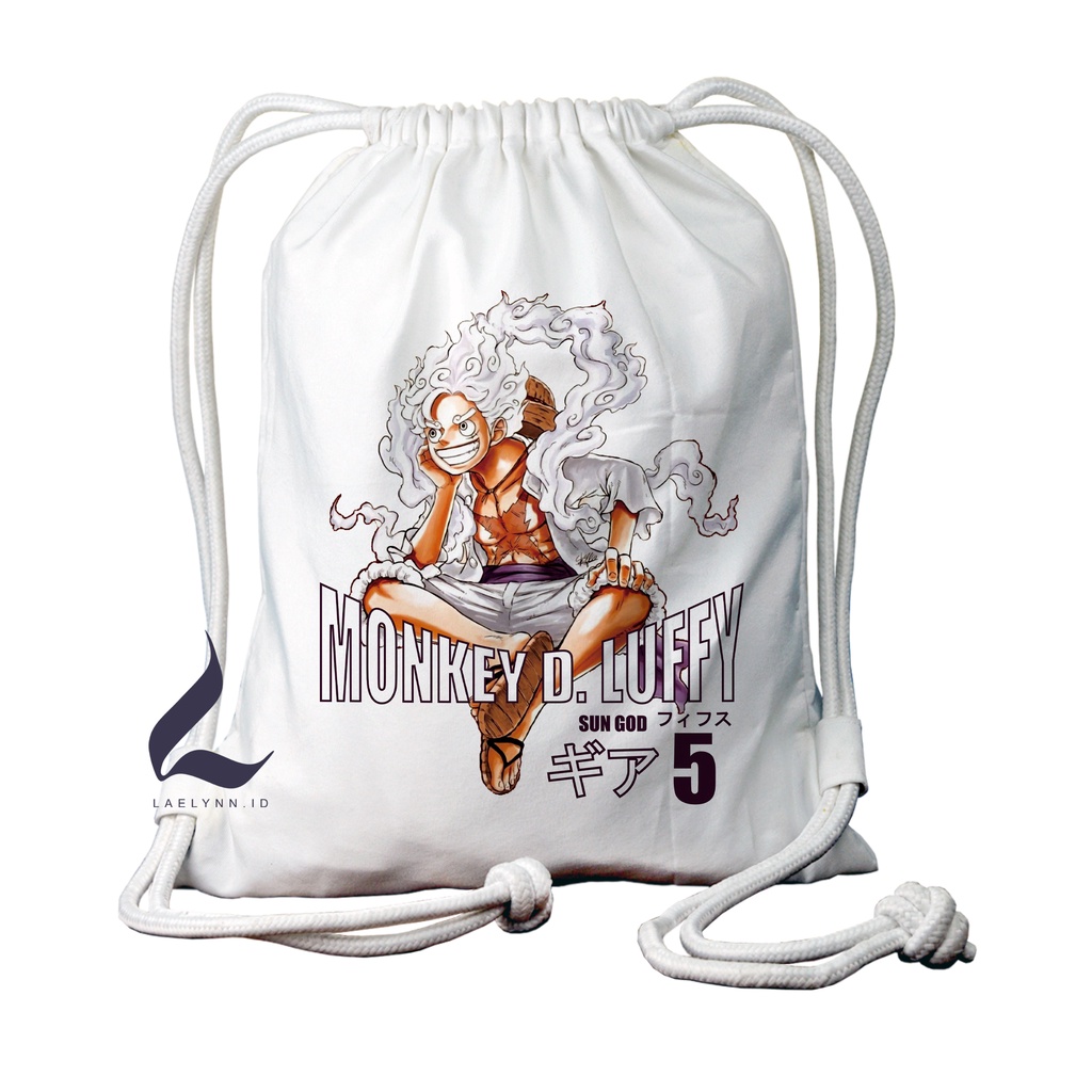 LAELYNN - STRING BAG TAS SERUT KANVAS PREMIUM Motif Anime One Piece - OPE2532