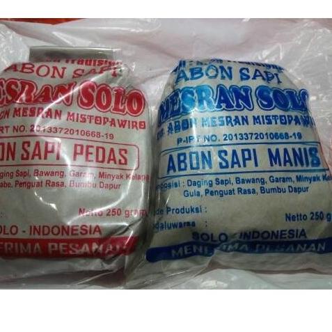 

✔✔SALE✔✔ Abon Mesran Oleh Oleh khas Solo Original (Abon Daging Sapi, Abon Daging Ayam Dan Serundeng Kelapa)