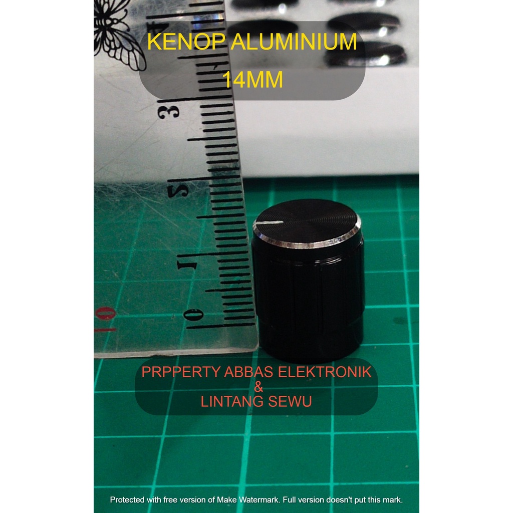 KENOP ALUMINIUM 14MM 15X17 KNOP AMPLIFIER  KECIL 14MM