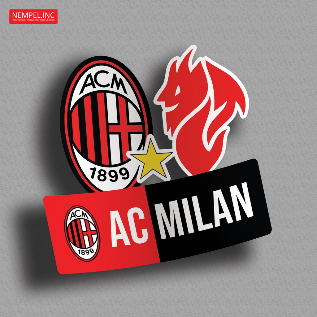

Sticker Stiker Set AC Milan 002 (3pcs)