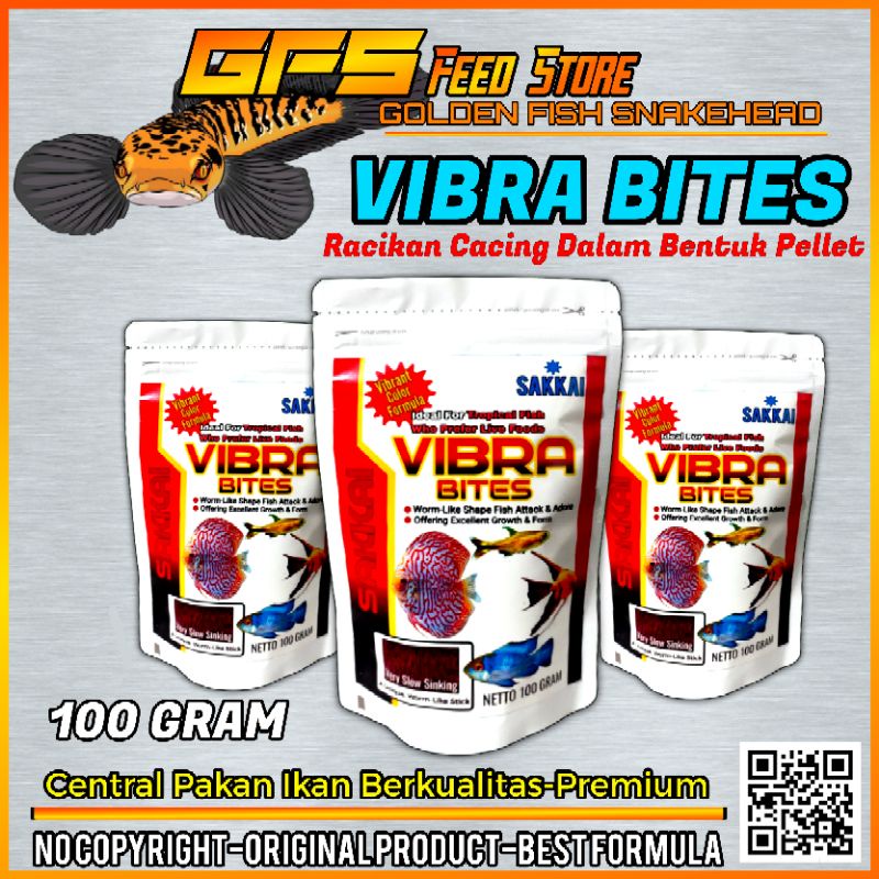 Vibra Bites 100gr Pakan Diskus,Botia,Catfish,Tetra