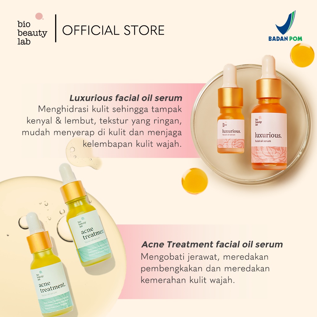 Bio Beauty Lab Paket Reseller 6 Pcs (Luxurious Facial Oil Serum 20ml ) + 6 Pcs (Acne Treatment Facial Oil Serum 20ml )