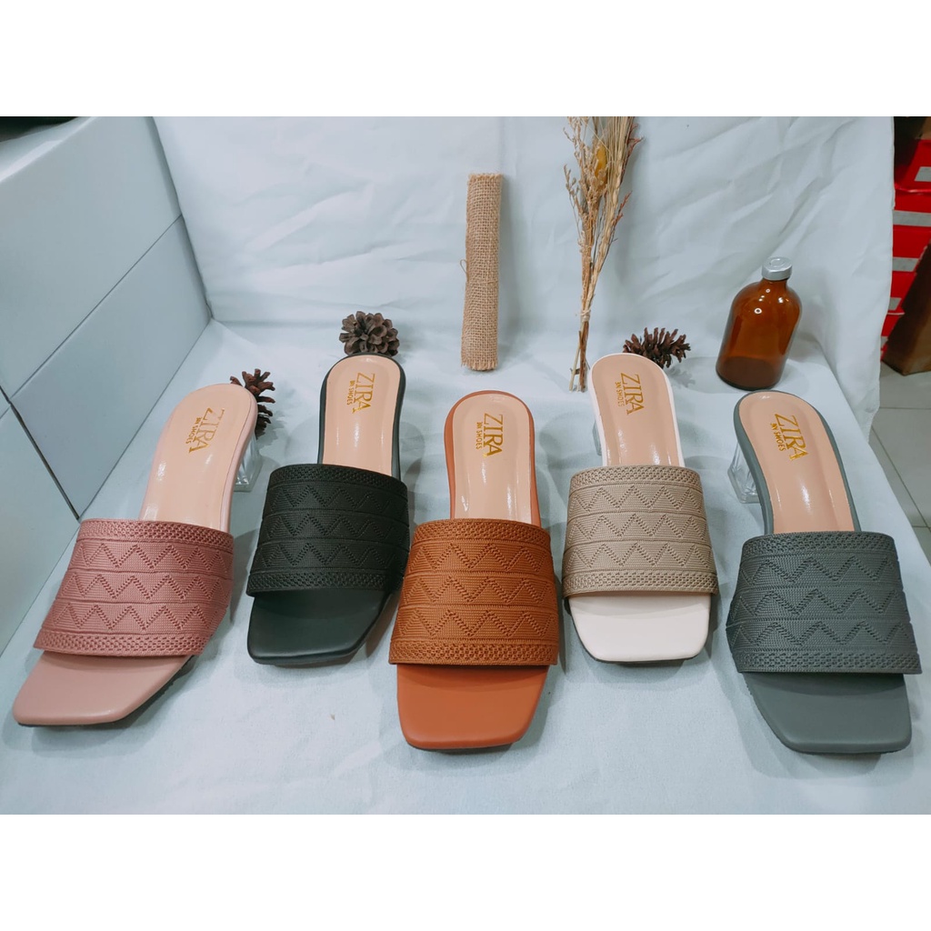 Sendal Heels Rajut Hak Kaca 5cm Terbaru Sandal buat Kondangan Wanita Kekinian  Hills Prempuan Sandal Real Pictt Sandal Pesta Sandal Cewek Dewasa Sandal hak kaca terbaru termurah ZR 05