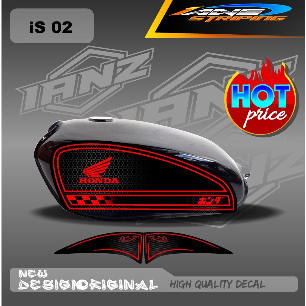 STRIPING CB 100 STANDART / STIKER CB 100 CUSTOM HOLOGRAM / NON HOLOGRAM IS02