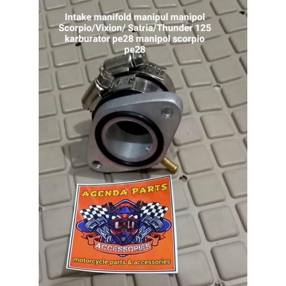 Intake manifold manipul manipol Scorpio/Vixion/ Satria/Thunder 125 karburator pe28 manipol scorpio pe28