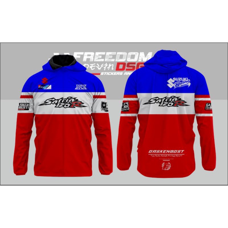 JAKET SUZUKI SATIRA 120R WATERPROOF JAKET SUNMORI JAKET 2 TAK 2STROKE