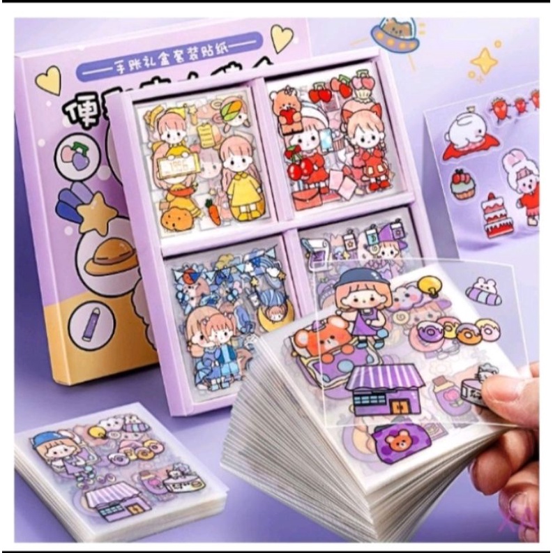 

100 Lembar Stiker Motif kartun Korea Lucu Anti Air Dekorasi Handbook