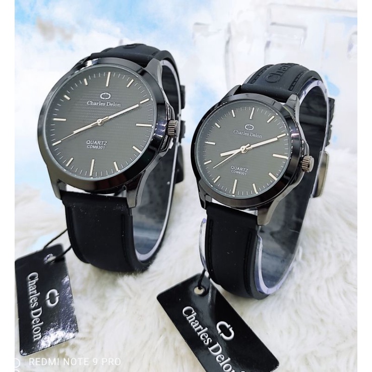 JAM TANGAN COUPLE ELEGANT CHARLES DELON ORIGINAL