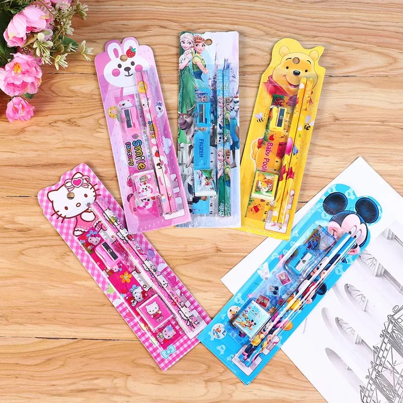 

SET ALAT TULIS SEKOLAH 5 in 1 KARAKTER LUCU MINI STATIONERY PENSIL SET